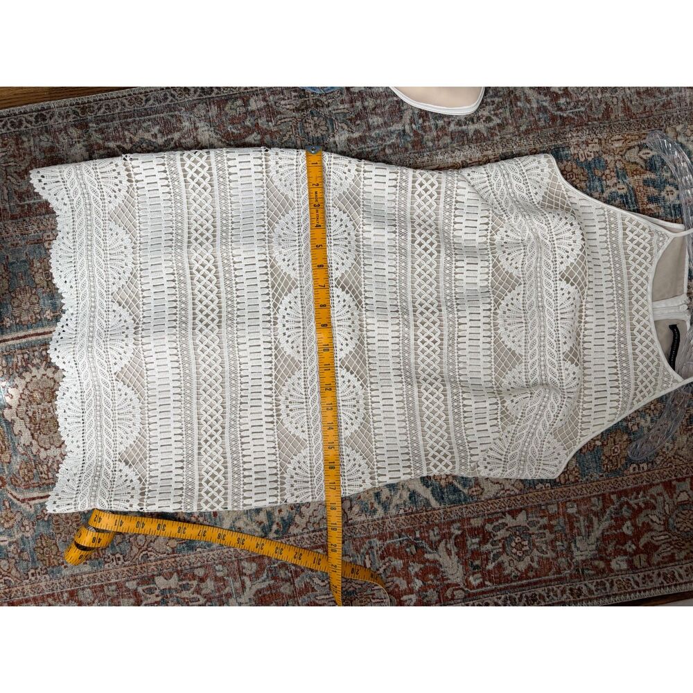 White House Black Market White Lace Shift Dress - Picture 6 of 6